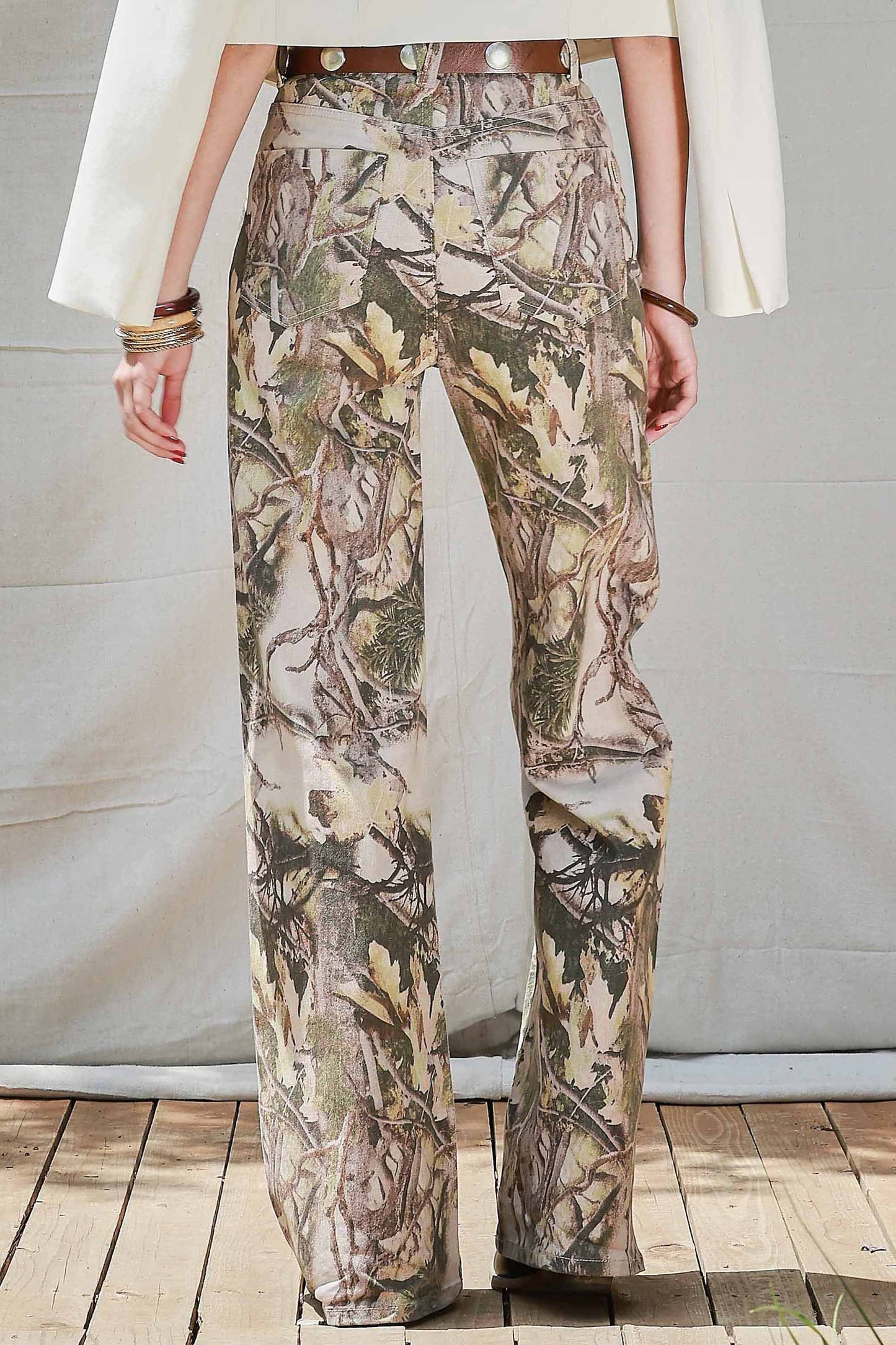 Camo Wide Leg Jeans