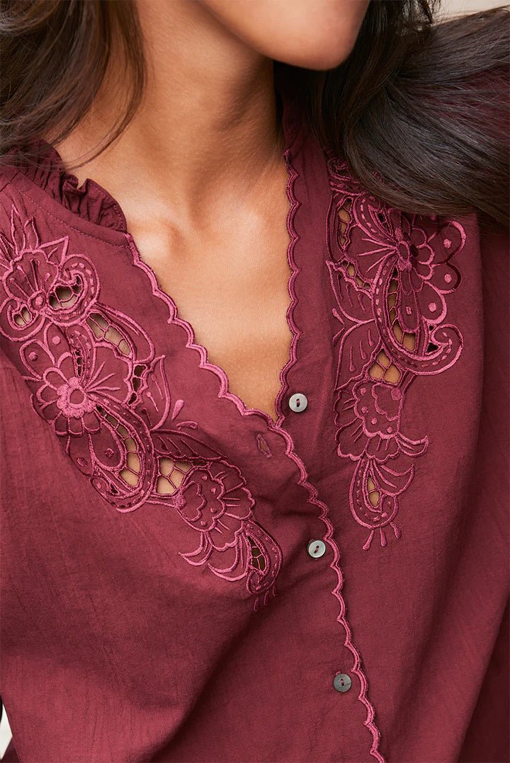 Camilla Blouse - Polkadots & Moonbeams LAPaneroscranberryXSCamilla Blouse