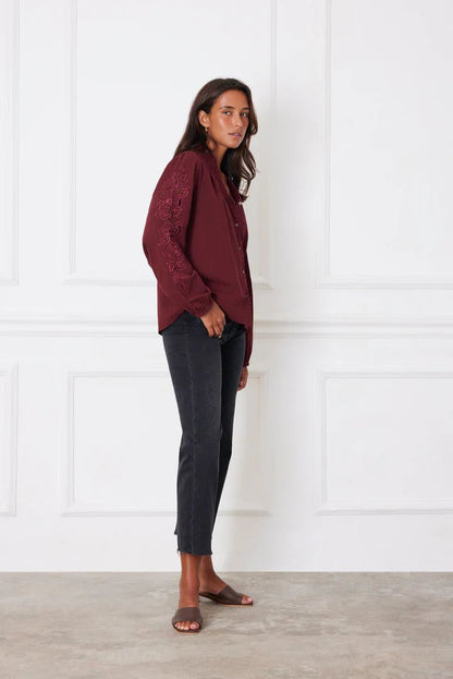 Camilla Blouse - Polkadots & Moonbeams LAPaneroscranberryXSCamilla Blouse