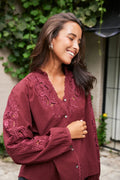 Camilla Blouse - Polkadots & Moonbeams LAPaneroscranberryXSCamilla Blouse