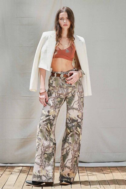 Camo Wide Leg Jeans - Polkadots & Moonbeams LAPolkadots & Moonbeams24Camo Wide Leg Jeans