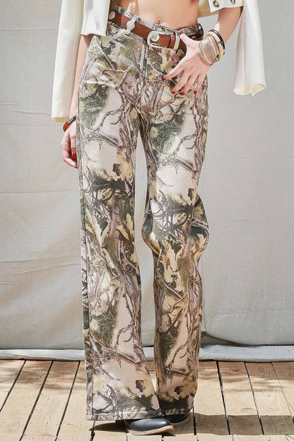 Camo Wide Leg Jeans - Polkadots & Moonbeams LAPolkadots & Moonbeams24Camo Wide Leg Jeans