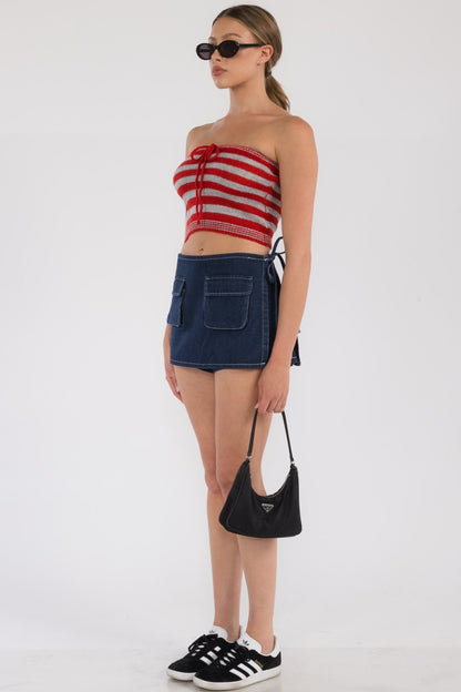 Candy Crop Tube Top - Polkadots & Moonbeams LAPolkadots & MoonbeamsRedSCandy Crop Tube Top
