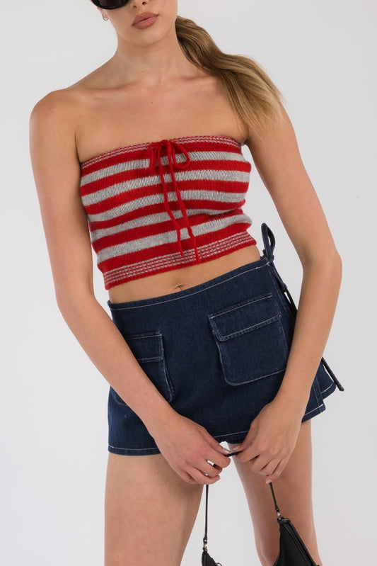Candy Crop Tube Top - Polkadots & Moonbeams LAPolkadots & MoonbeamsRedSCandy Crop Tube Top