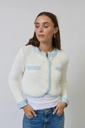 Celeste Tuck Stitch Cardigan - Polkadots & Moonbeams LACentral Park WestXSCeleste Tuck Stitch Cardigan