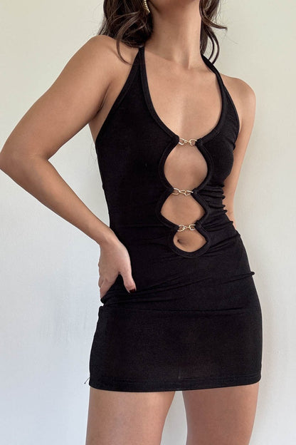 Chain Cutout Mini Dress