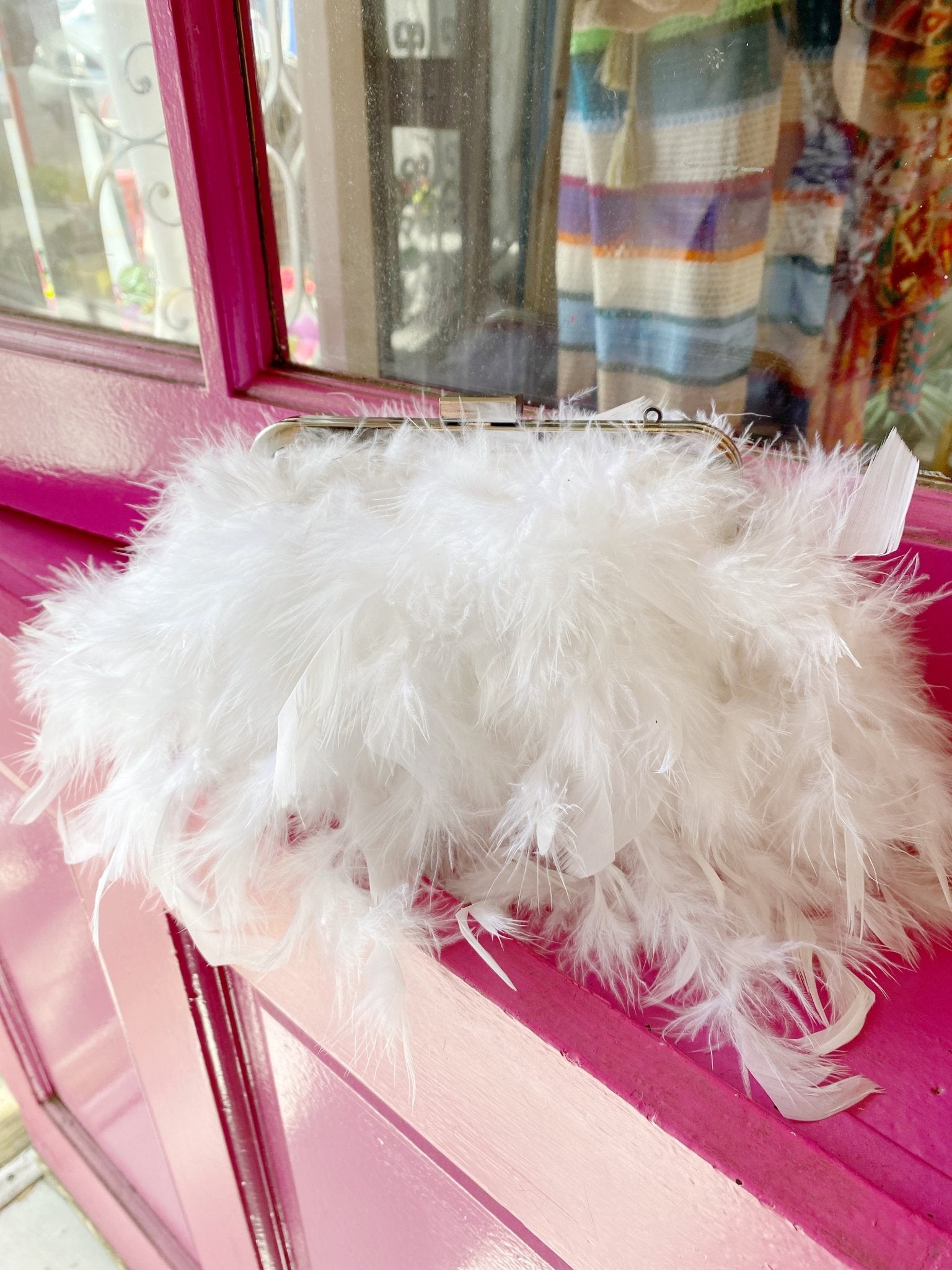 City Lights Feather Clutch - Polkadots & Moonbeams LAPolkadots & MoonbeamsCity Lights Feather Clutch