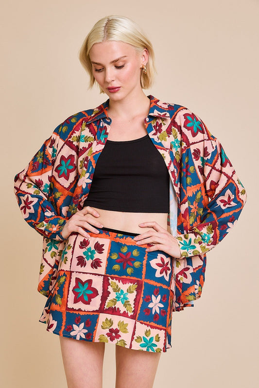 Cottage Patchwork Mini Skirt - Polkadots & Moonbeams LAPolkadots & MoonbeamsGEOMETRICXSCottage Patchwork Mini Skirt