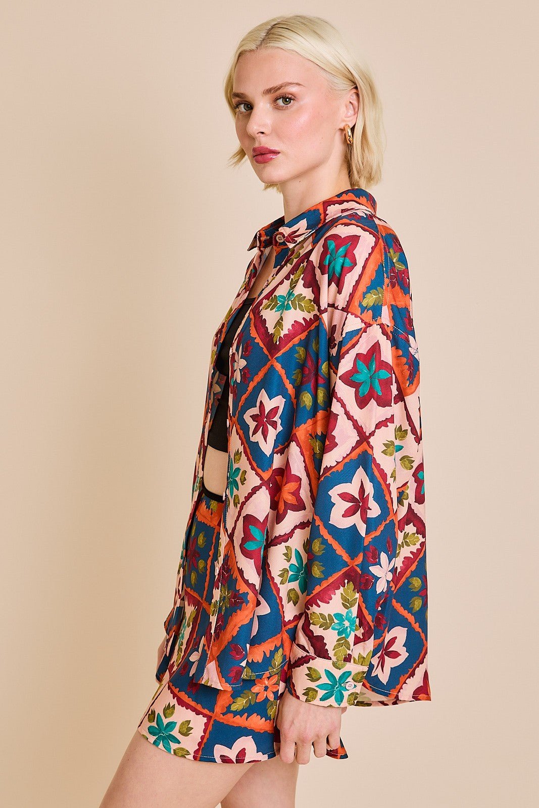 Cottage Patchwork Oversized Top - Polkadots & Moonbeams LAPolkadots & MoonbeamsGeometricXSCottage Patchwork Oversized Top