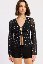 Criss Cross Polkadots Top - Polkadots & Moonbeams LAPolkadots & MoonbeamsBLACK/WHITESCriss Cross Polkadots Top