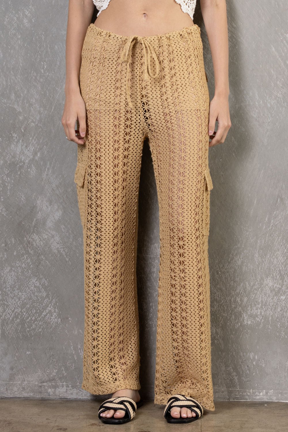 Crochet Cargos - Polkadots & Moonbeams LABeige BotanytaupeSCrochet Cargos
