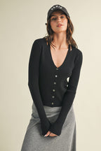 Cut Cardigan - Polkadots & Moonbeams LAPolkadots & MoonbeamsBLACKSCut Cardigan