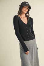 Cut Cardigan - Polkadots & Moonbeams LAPolkadots & MoonbeamsBLACKSCut Cardigan