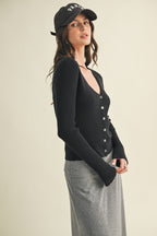 Cut Cardigan - Polkadots & Moonbeams LAPolkadots & MoonbeamsBLACKSCut Cardigan