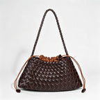 Woven Drawstring Shoulder Bag