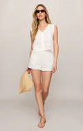 Darcy Eyelet Tank - Polkadots & Moonbeams LAZ SUPPLYWhiteXSDarcy Eyelet Tank