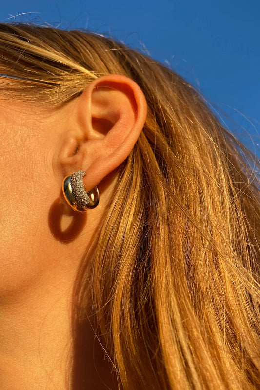 Double Donut Huggie Earrings