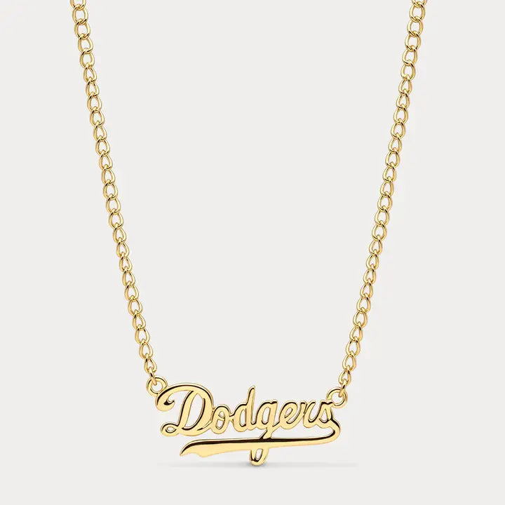 Dodgers Nameplate Necklace
