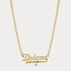 Dodgers Nameplate Necklace - Polkadots & Moonbeams LALuv AJGOLDDodgers Nameplate Necklace