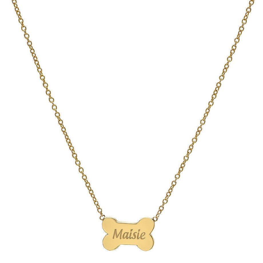 DOG TAG NECKLACE - Polkadots & Moonbeams LACaitlin Nicole JewelryENGRAVEDDOG TAG NECKLACE