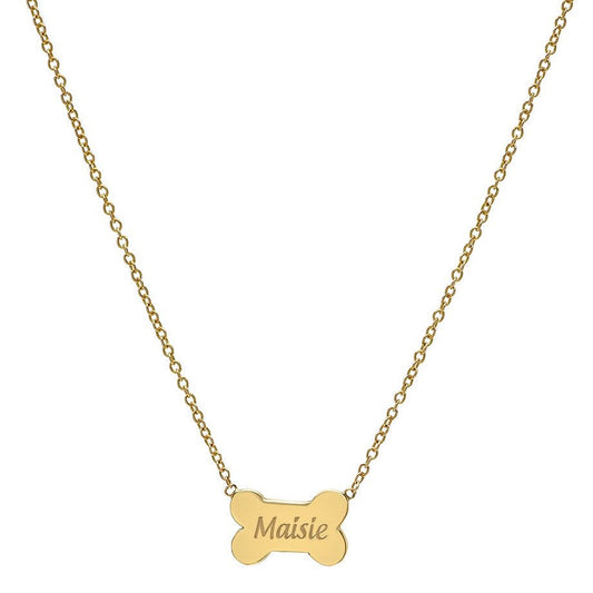 DOG TAG NECKLACE - Polkadots & Moonbeams LACaitlin Nicole JewelryENGRAVEDDOG TAG NECKLACE
