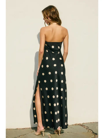 PRE-ORDER Polkadots Strapless Maxi