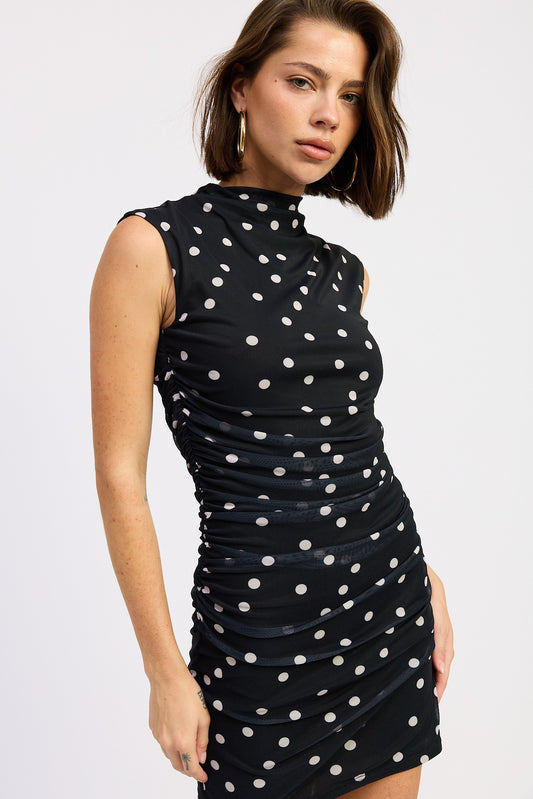 Polkadots Stretch Mesh Mini