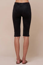 Faux Suede Capri Pants