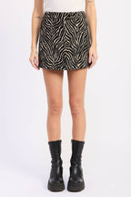 Zebra Mini Skirt