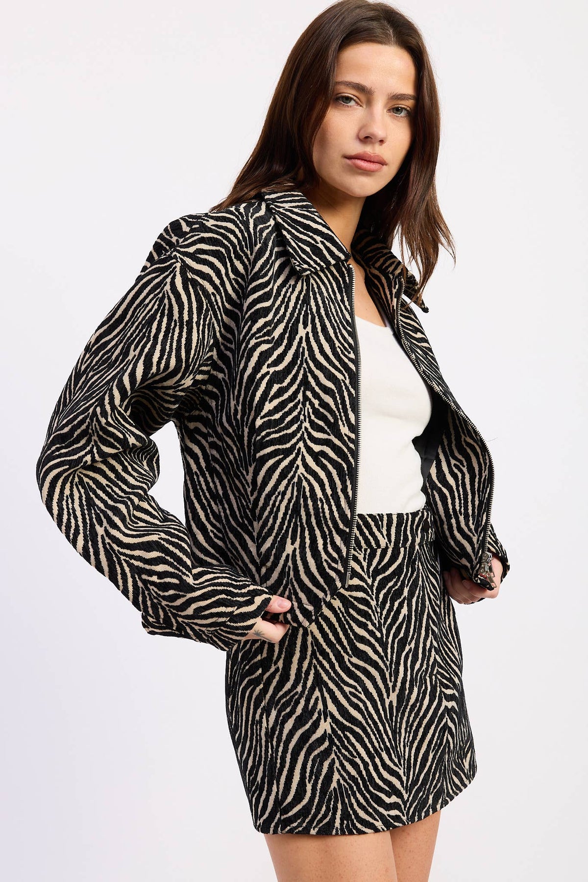 Zebra Mini Skirt
