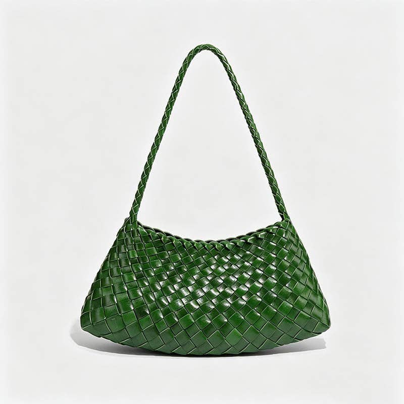 Woven Drawstring Shoulder Bag