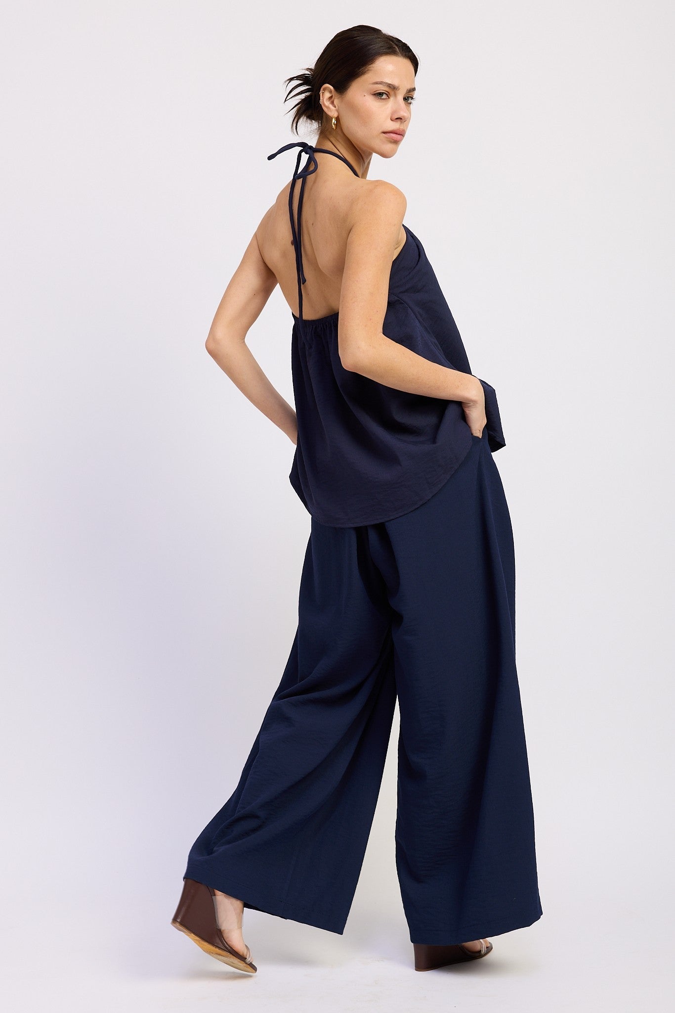 Extra Wide Leg Pants - Polkadots & Moonbeams LAPolkadots & MoonbeamsNAVYSExtra Wide Leg Pants