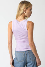 Malibu Ribbed Fitted Scoop Neck Tank Top