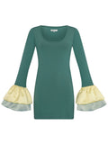 Alara Satin Ruffle Mini Dress