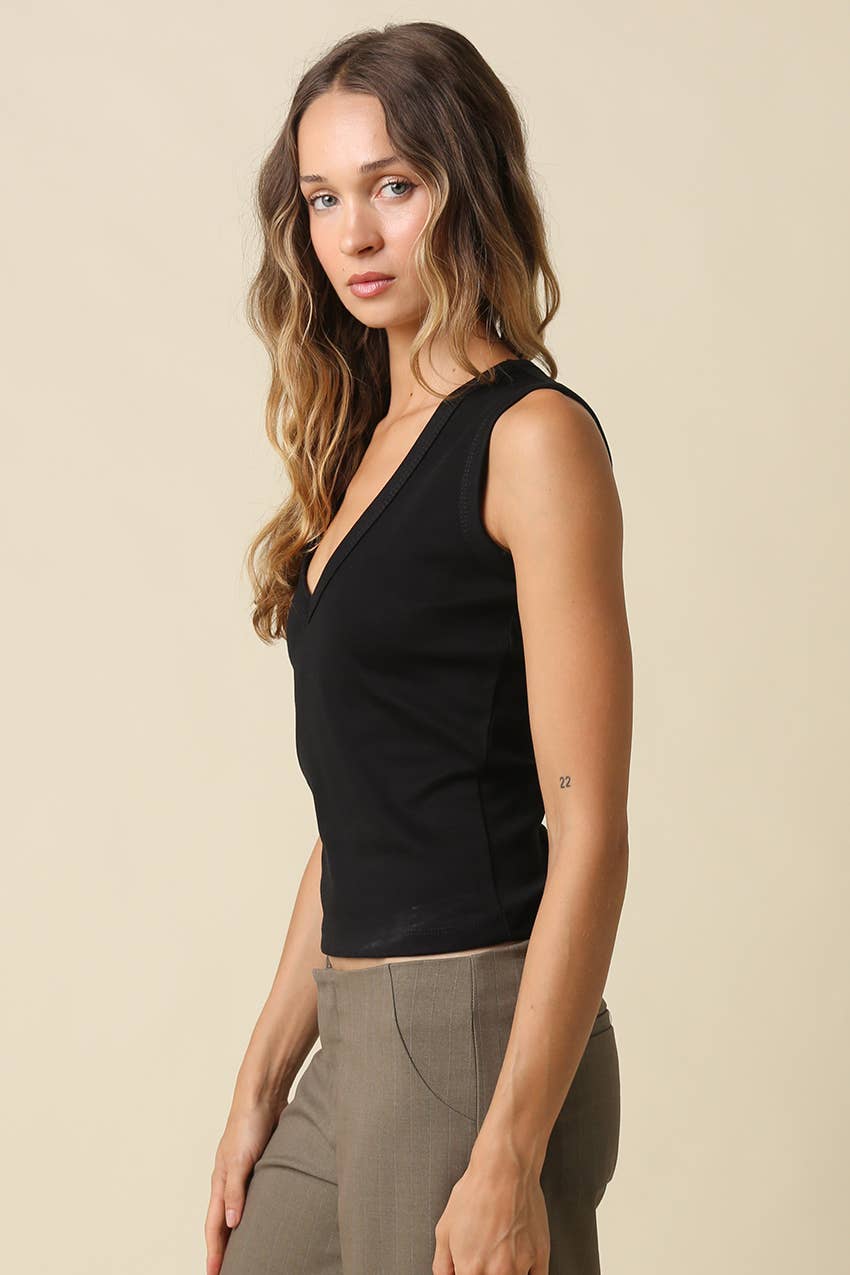 Kenny V-Neck Fitted Tank