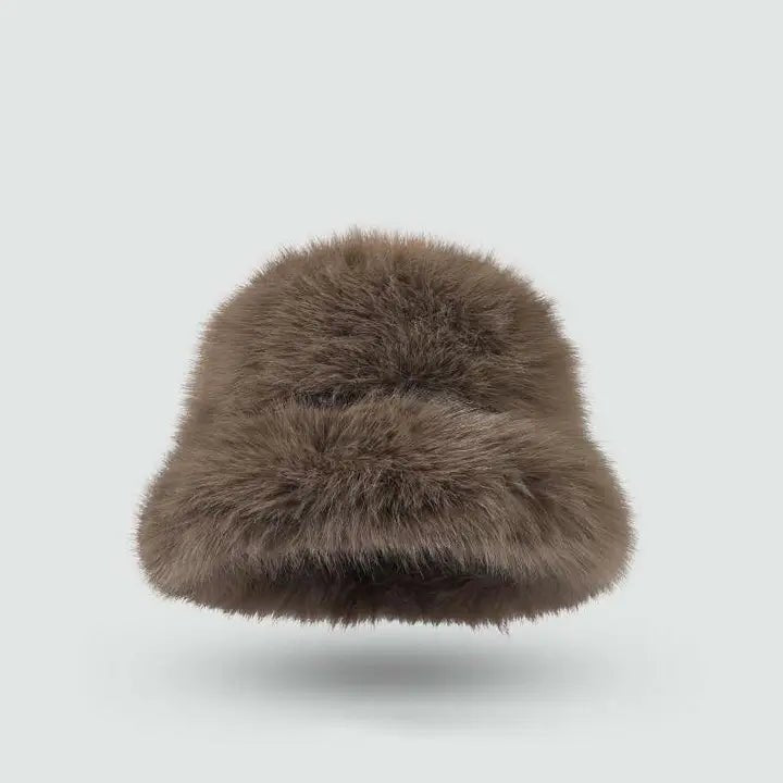 Faux Fur Bucket Hat - Polkadots & Moonbeams LAPolkadots & MoonbeamsBrownFaux Fur Bucket Hat