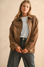 Faux Suede 90s Jacket - Polkadots & Moonbeams LAPolkadots & MoonbeamsBROWNSFaux Suede 90s Jacket