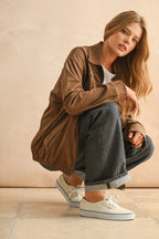 Faux Suede 90s Jacket - Polkadots & Moonbeams LAPolkadots & MoonbeamsBROWNSFaux Suede 90s Jacket