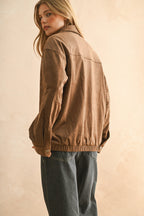 Faux Suede 90s Jacket - Polkadots & Moonbeams LAPolkadots & MoonbeamsBROWNSFaux Suede 90s Jacket