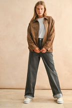 Faux Suede 90s Jacket - Polkadots & Moonbeams LAPolkadots & MoonbeamsBROWNSFaux Suede 90s Jacket
