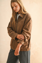Faux Suede 90s Jacket - Polkadots & Moonbeams LAPolkadots & MoonbeamsBROWNSFaux Suede 90s Jacket