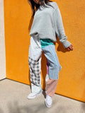 Flannel Denim Combo Pants - Polkadots & Moonbeams LAAmerican Recycled Clothingone sizeFlannel Denim Combo Pants