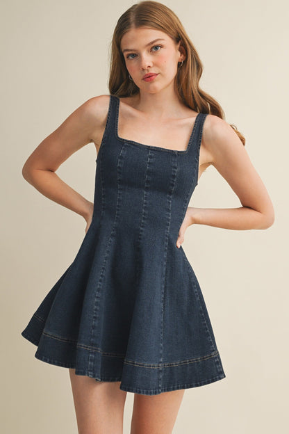 Flare Denim Mini - Polkadots & Moonbeams LAPolkadots & MoonbeamsSFlare Denim Mini