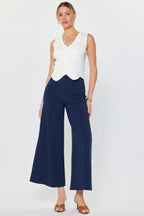 Flared Ponte Pants - Polkadots & Moonbeams LAPolkadots & MoonbeamsNavyXSFlared Ponte Pants