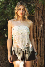 Fringe Bandana Top - Polkadots & Moonbeams LAPolkadots & Moonbeams LAIVORYSFringe Bandana Top