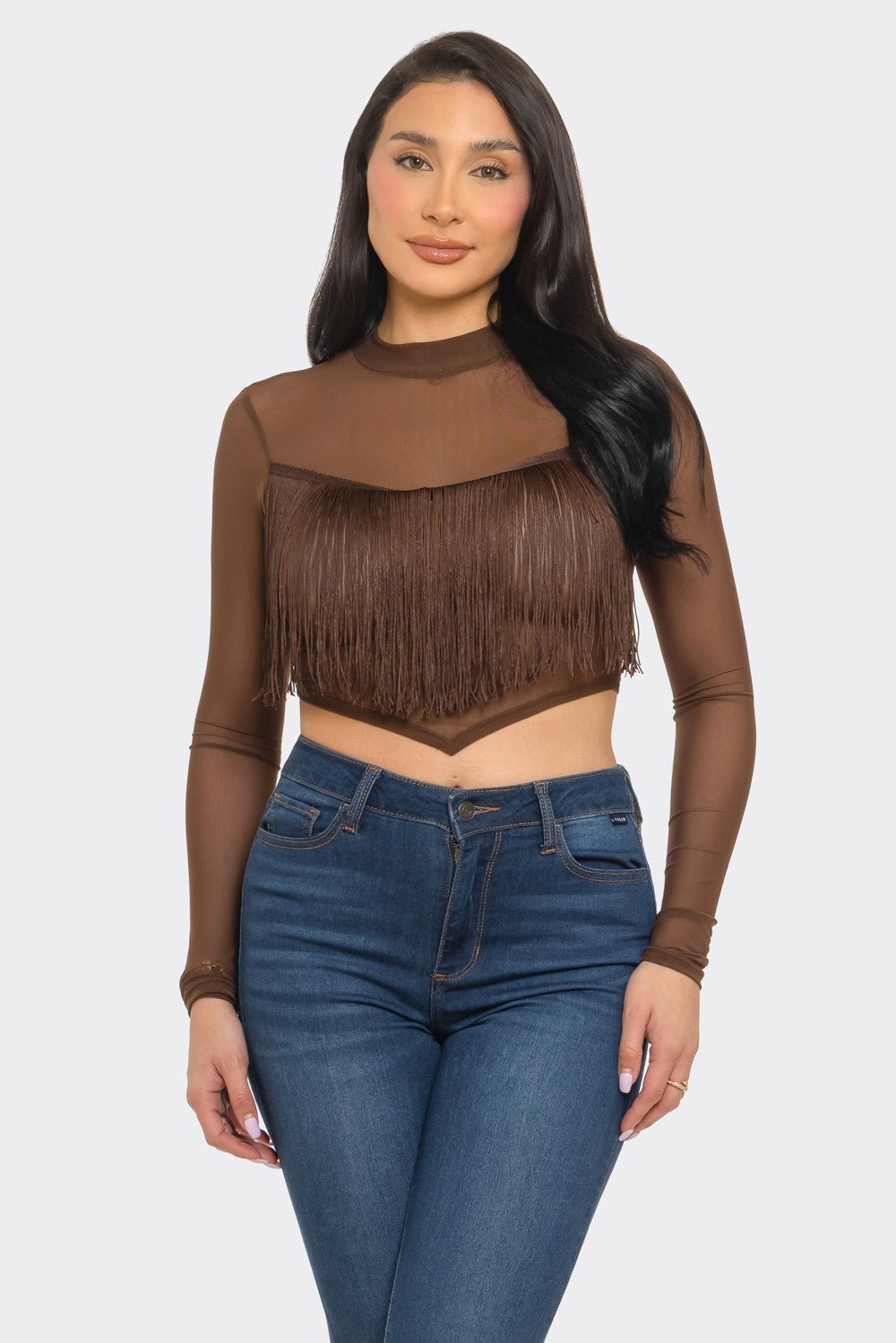 Fringe Crop Top - Polkadots & Moonbeams LAPolkadots & MoonbeamsBrownSFringe Crop Top