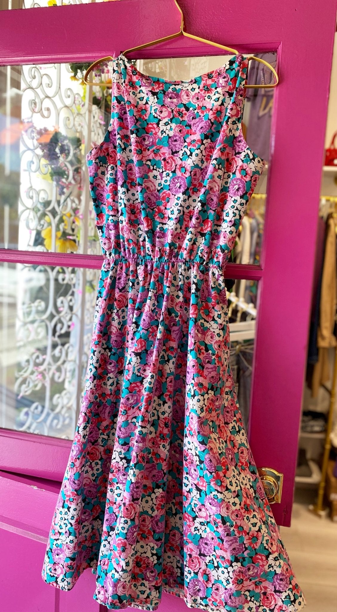 Gloria Vanderbilt Beach Vintage Floral Dress - Polkadots & Moonbeams LAVintageGloria Vanderbilt Beach Vintage Floral Dress