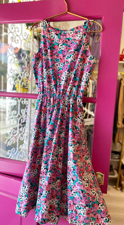 Gloria Vanderbilt Beach Vintage Floral Dress - Polkadots & Moonbeams LAVintageGloria Vanderbilt Beach Vintage Floral Dress