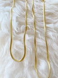 Gold Single Herringbone Necklace - Polkadots & Moonbeams LAPolkadots & MoonbeamsGold Single Herringbone Necklace