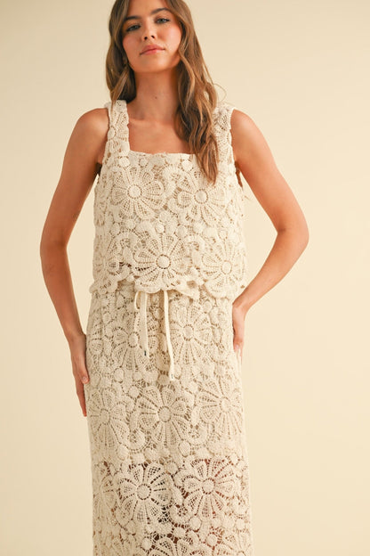 Goldie Crochet Top - Polkadots & Moonbeams LAPolkadots & MoonbeamsBeigeSGoldie Crochet Top